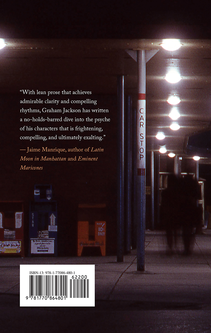 The back cover of The Jane Loop by Graham Jackson, Toronto.