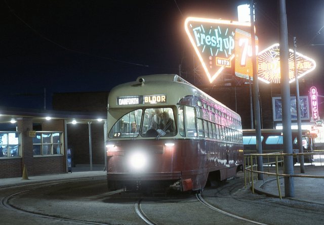 The Jane Loop streetcar stop in 1960s Toronto